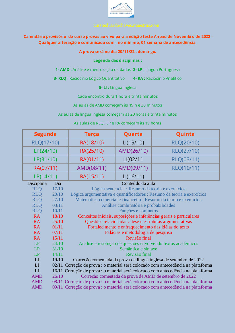 Teste Anpad 2022 - 2023 - Curso de provas ao vivo para a edição de novembro  de 2022